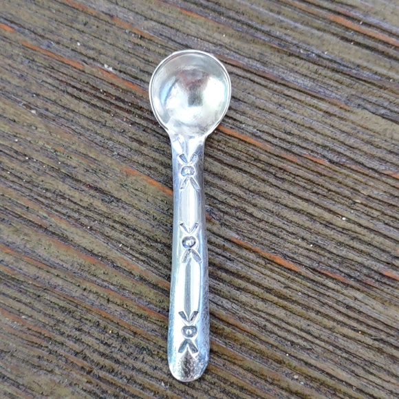 Navajo Sterling Salt Spoon